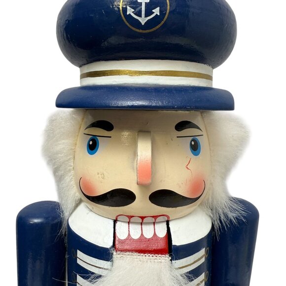 Christmas Nutcracker 14" Sailor Sea Captain Vintage Holiday Limited Edition - Picture 3 of 13